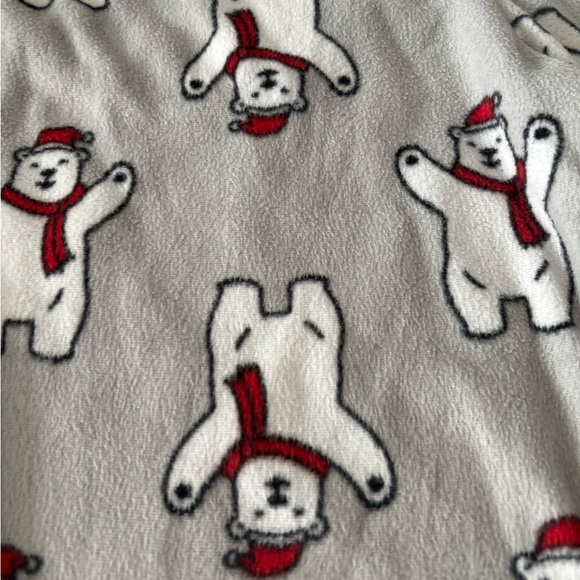 Kids Christmas Polar Bear Pajama Pants - Gray - Picture 4 of 5